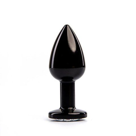 Black Butt Plug with White Diamond