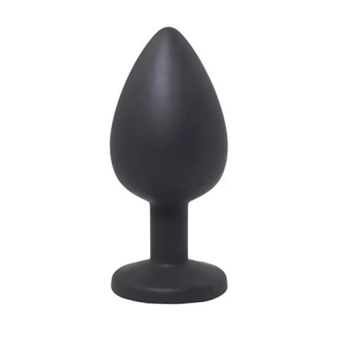 Black small butt plug with white crystal