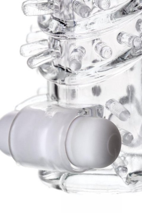 Sleeve TOYFA A-Toys Fril, with vibro bullet, TPR, transparent, 13,4 cm