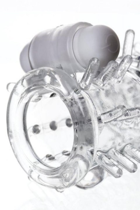 Sleeve TOYFA A-Toys Fril, with vibro bullet, TPR, transparent, 13,4 cm