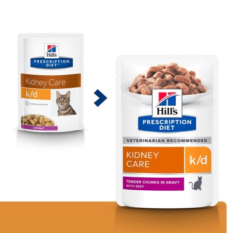 Hill's PD Prescription Diet Feline k/d Kidney Care Wołowina 85g