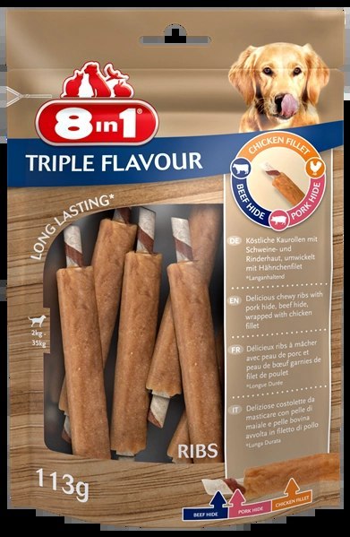 8in1 Triple Flavour Żeberka Kurczak 6szt