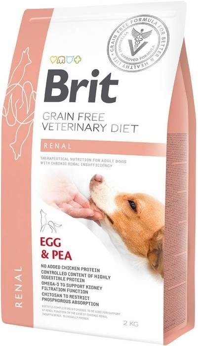 Brit Grain Free Veterinary Diets Dog Renal Jajko Z Groszkiem 2kg