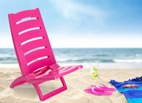 Krzesło plażowe TIRRENO różowe