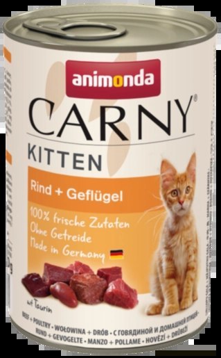 Animonda Cat Carny Kitten Wołowina I Drób 400g