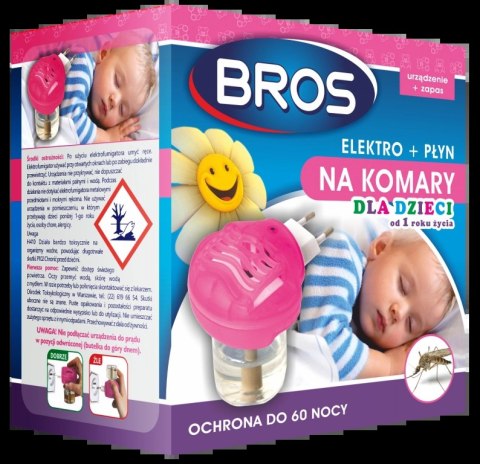 Bros Elektro + Płyn Na Komary Dla Dzieci Od 1 Roku Życia 40ml