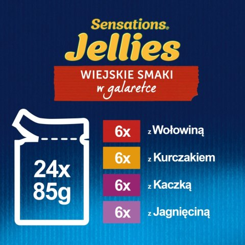 Felix Sensations Jellies Wiejskie Smaki W Galaretce 24x85g
