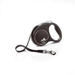 Flexi Smycz Black Design M Taśma 5m Do 25kg Czarna