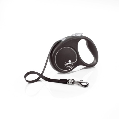 Flexi Smycz Black Design M Taśma 5m Do 25kg Czarna