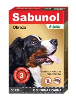Laboratorium DermaPharm Sabunol Czarna Obroża Przeciw Pchłom I Kleszczom Dla Psa 50cm