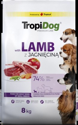 Tropidog Premium Adult Small Breeds Z Jagnięciną I Ryżem 8kg
