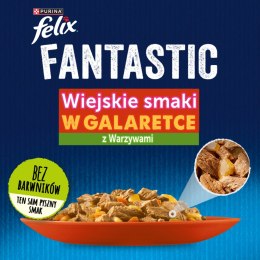 Felix Fantastic W Galaretce Z Kurczakiem I Wołowiną 4x85g