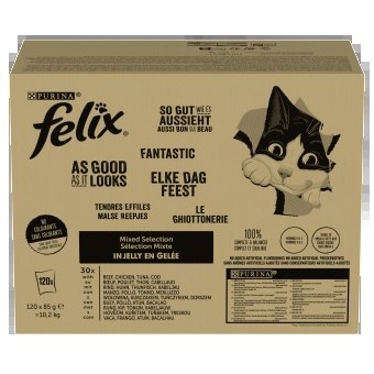 Felix Fantastic Karma Dla Kotów Wybór Smaków 120x85g