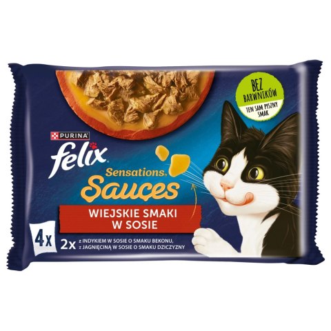 Felix Sensations Sauces Karma Dla Kota Wiejskie Smaki W Sosie 4x85g