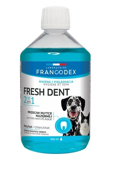 Zolux Francodex Fresh Dent Płyn Do Higieny Jamy Ustnej Dla Psów I Kotów 500ml