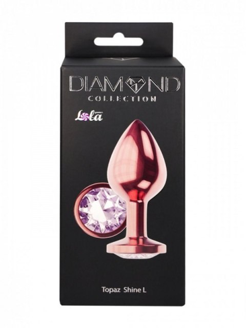 Plug-Butt Plug Diamond Moonstone Shine L Rose Gold
