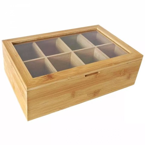 BAMBUSOWY POJEMNIK DO PRZECHOWYWANIA HERBATY KINGHOFF KH-1696