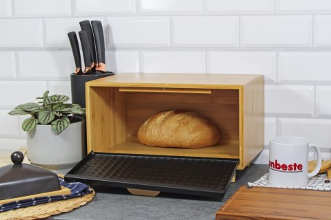 CHLEBAK BAMBUSOWY POJEMNIK NA PIECZYWO BRUNBESTE BB-4250 CZARNY