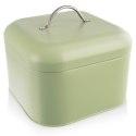 Chlebak metalowy pojemnik na chleb pieczywo zielony mały GREENISH 20x20x17cm ORION 152463