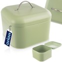 Chlebak metalowy pojemnik na chleb pieczywo zielony mały GREENISH 20x20x17cm ORION 152463