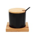 CUKIERNICZKA CERAMICZNA Z BAMBUSOWĄ PODSTAWKĄ 350ML BRUNBESTE BB-4501