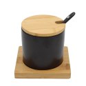 CUKIERNICZKA CERAMICZNA Z BAMBUSOWĄ PODSTAWKĄ 350ML BRUNBESTE BB-4501