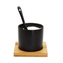 CUKIERNICZKA CERAMICZNA Z BAMBUSOWĄ PODSTAWKĄ 350ML BRUNBESTE BB-4501