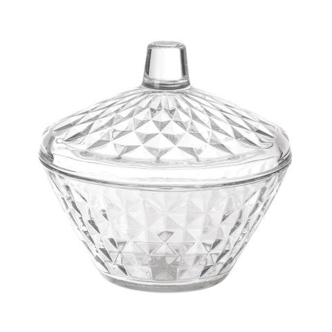 CUKIERNICZKA SZKLANA CUKIERNICA POJEMNIK NA CUKIER KRYSZTAŁOWA 330ML LAV 155403