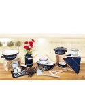 Chochla do zupy emaliowana duża łyżka wazowa MODROBILA 210ml 35cm ORION 140294