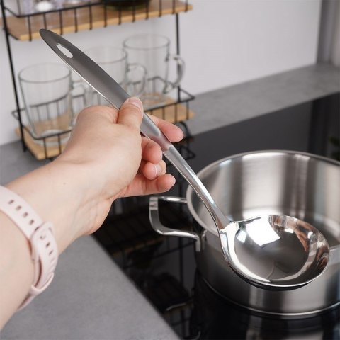 Chochla do zupy stalowa łyżka wazowa mała wazówka 80ml 29cm GET-IT 140201