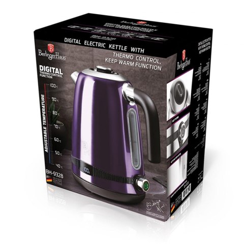CZAJNIK ELEKTRYCZNY 1.7L Z REGULACJĄ TEMPERATURY BERLINGER HAUS PURPLE ECLIPSE BH-9328