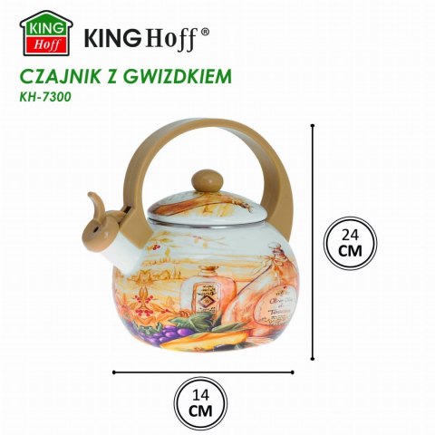 CZAJNIK EMALIOWANY 2.0L EMALIA NA INDUKCJĘ GAZ KINGHOFF OLIO KH-3700