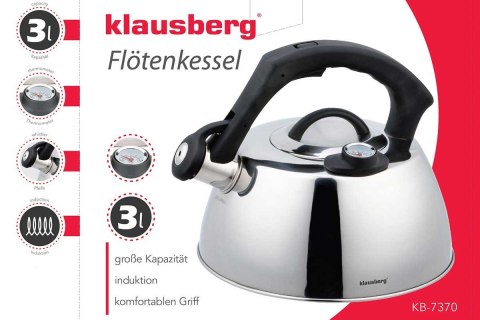 CZAJNIK STALOWY Z TERMOMETREM 3.0L KLAUSBERG KB-7370