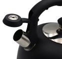 Czajnik stalowy z gwizdkiem tradycyjny na gaz indukcję 2.5L czarny mat BRUNBESTE BB-2362