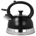Czajnik stalowy z gwizdkiem tradycyjny na indukcję 2.5L czarny BRUNBESTE BB-2392