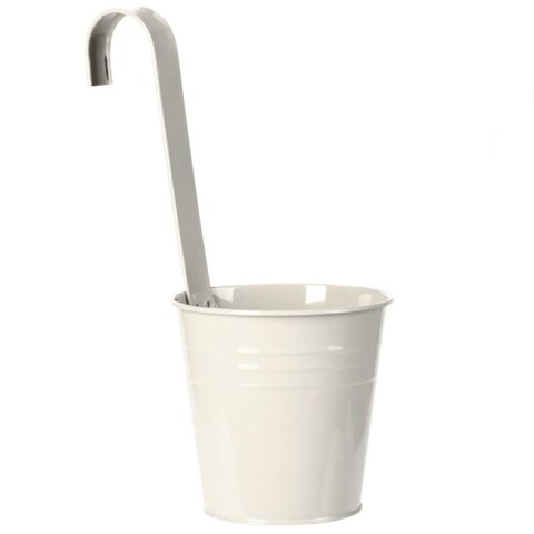 Doniczka balkonowa metalowa beżowa 13,5 cm VILDE 339304-B