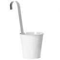 Doniczka balkonowa metalowa biała mała 13,5 cm VILDE 339158-B
