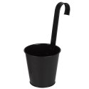 Doniczka balkonowa metalowa czarna 13,5 cm VILDE 339158-C