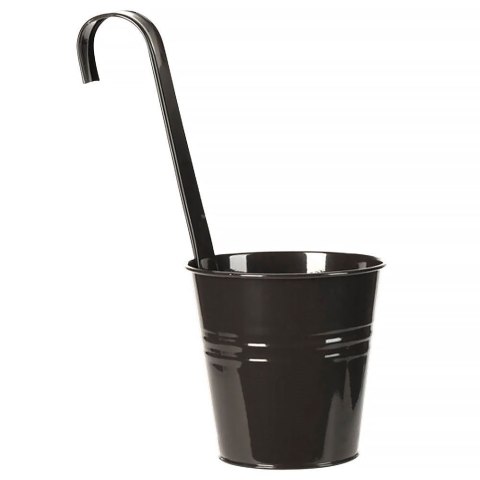 Doniczka balkonowa metalowa czarna 13,5 cm VILDE 339304-C