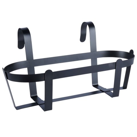Doniczka balkonowa metalowa czarna 37,5 cm VILDE 339406