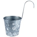 Doniczka balkonowa metalowa kwiatki 14 cm VILDE 339412