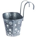 Doniczka balkonowa metalowa kwiatki 29 cm VILDE 339411