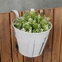 Doniczka balkonowa metalowa szara mała 20 cm VILDE 339404