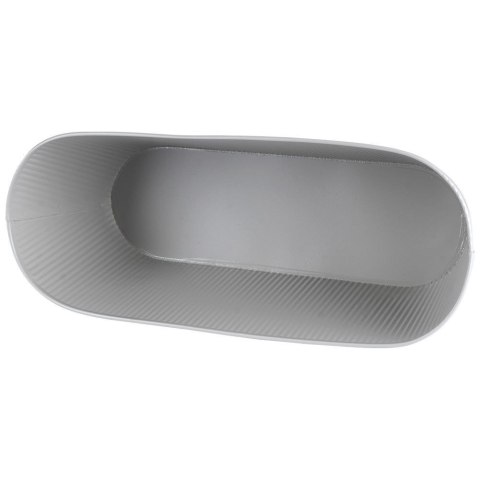 Doniczka balkonowa metalowa szara podłużna mała 37,5 cm VILDE 339410