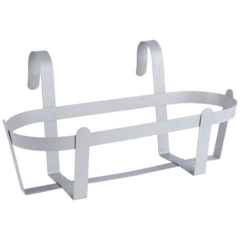 Doniczka balkonowa metalowa szara podłużna mała 37,5 cm VILDE 339410