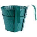 Doniczka balkonowa metalowa zielona 20 cm VILDE 339407