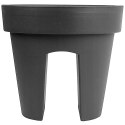 Doniczka balkonowa plastikowa szara duża 28 cm VILDE 339157