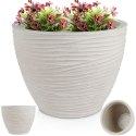 Doniczka ogrodowa plastikowa beżowa okrągła 48,5x37,5 cm VILDE 339443