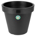 Doniczka ogrodowa plastikowa czarna okrągła 48 cm VILDE 339508-L