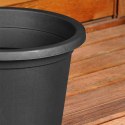 Doniczka ogrodowa plastikowa czarna okrągła duża 27,5 cm VILDE 339514
